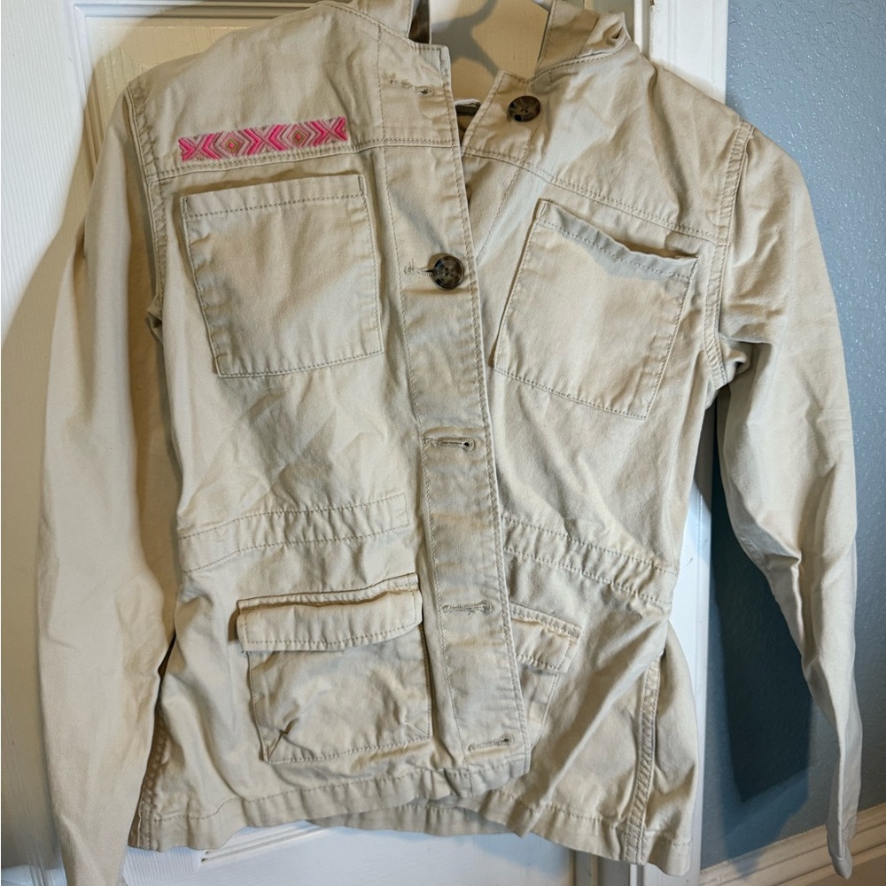 Old Navy Tan Jacket with Button Detail